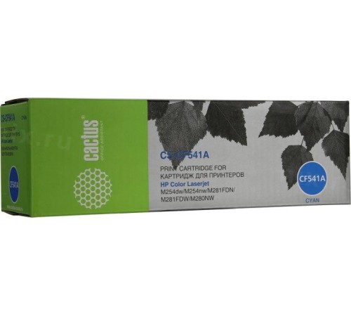 -/ Картридж лазерный Cactus CS-CF541A CF541A голубой (1400стр.) для HP LJ M254dw/M280nw/M281fdn