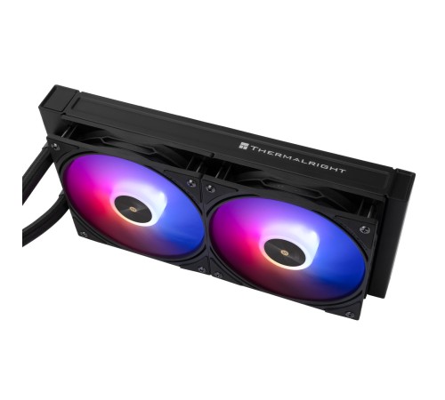 Водяное охлаждение для процессора/ Water Cooling System Thermalright Frozen Warframe SE 240 ARGB Black  (240mm, LED temp., Black, ARGB/ Fans: 2x120mm, 70.84CFM, 29.8dBA, 2000RPM/ Pump height 59mm, Rad thickness 27mm/ S: 1851, 1700, 1200, 115X, AM5, AM4)