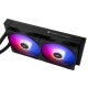 Водяное охлаждение для процессора/ Water Cooling System Thermalright Frozen Warframe SE 240 ARGB Black  (240mm, LED temp., Black, ARGB/ Fans: 2x120mm, 70.84CFM, 29.8dBA, 2000RPM/ Pump height 59mm, Rad thickness 27mm/ S: 1851, 1700, 1200, 115X, AM5, AM4)