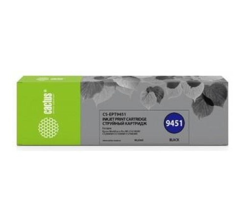 -/ Картридж струйный Cactus CS-EPT9451 T9451 черный (90мл) для Epson WF-C5290DW/C5790DW