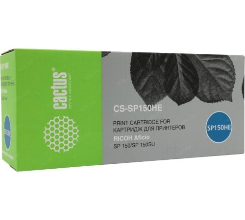-/ Картридж лазерный Cactus CS-SP150HE 408010 черный (1500стр.) для Ricoh Aficio SP 150/SP 150SU
