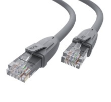 GCR Патч-корд прямой 1.5m UTP кат.6, серый, 24 AWG, ethernet high speed, RJ45, T568B, GCR-52418