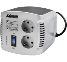 Стабилизатор POWERMAN AVS 1000C, ступенчатый регулятор, 1000ВА/500Вт, 150-280В, максимальный входной ток 8А, 2 евророзетки, IP-20, напольный,  151мм х 126мм х 123мм, 2 кг./ Stabilizer POWERMAN AVS 1000C, step-type regulator, 1000VA / 500W, 150-280V, the m