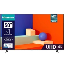 Телевизор ЖК 50'' Hisense/ 50", Ultra HD, Smart TV (ОС VIDAA U6), Wi-Fi, PCI 1700, DVB-T2/T/C/S2/S, 2х8W, CI+(1.4), 3хHDMI, 1хUSB, Works with Alexa, Alexa Built-in, GA, Google Assistant built-in, VIDAA Voice, Yandex, Black