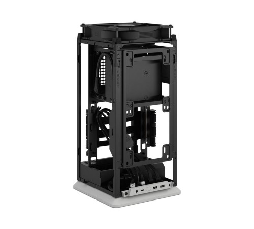 Корпус без блока питания/ Case Fractal Design Mood, Mini-Tower, 1x180mm, 2xUSB-A 3.0 + 1xUSB 3.2 Type-C, SFX PSU Support, mITX Light Gray