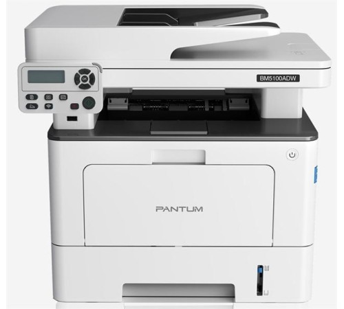 Лазерное многофункциональное устройство Pantum BM5100ADW, P/C/S, Mono laser, A4, 40 ppm (max 100000 p/mon), 1.2 GHz, 1200x1200 dpi, 512 MB RAM, Duplex, DADF50, paper tray 250 pages, USB, LAN, WiFi, start. (существенное повреждение коробки)
