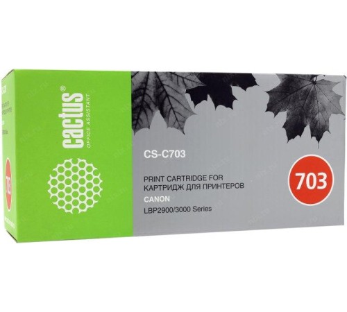 -/ Картридж лазерный Cactus CS-C703 703 черный (2000стр.) для Canon LBP2900/3000Series