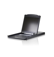 КВМ консоль ATEN 19" 8-Port PS/2-USB VGA Single Rail LCD KVM Switch