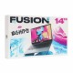 Ноутбук/ Fusion 14"(1920x1080 IPS (матовый))/Intel Core i3 1215U(1.2Ghz)/16384Mb/512SSDGb/noDVD/Int:Intel UHD Graphics/Cam/BT/WiFi/-/57WHr/war 1y/1.5kg/Silver/Win11Home