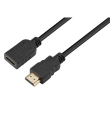 Кабель/ Кабель GoPower удлинитель HDMI 2.0 (m)-HDMI (f) 0.5м ПВХ черный Premium Zip-Lock c подвесом (1/250)