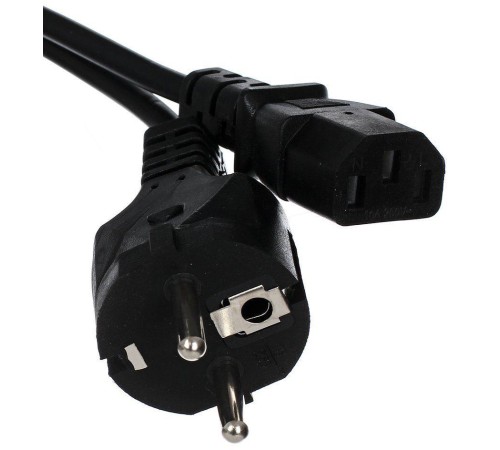 Кабель/ Кабель компьютер - розетка 220V <5.0м> (Европейский стандарт)  <TP021-5.0-BK>