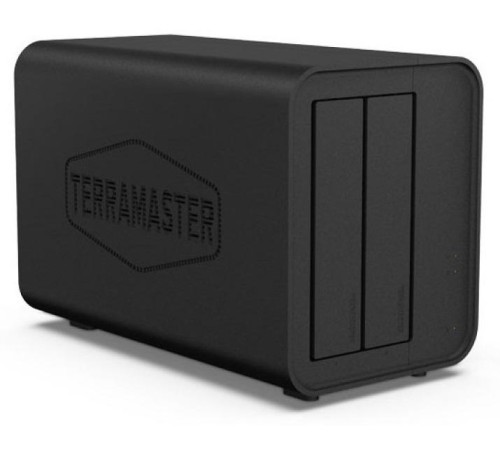 Система хранения данных TerraMaster D2-320 DAS tower/JBOD,RAID0,1/up to 2 SATA(3,5' or 2,5')/1xUSB3.1 Type-C gen2/1xPS/1YW