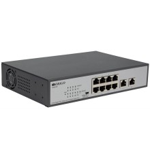 Коммутатор ORIGO Неуправляемый PoE-коммутатор, 8x1000Base-T PoE, 2x1000Base-T, PoE-бюджет 120 Вт, PoE до 250 м, комплект для установки в 19" стойку