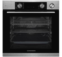 Электрический духовой шкаф Kuppersberg/ 60 см, 80 л, High-Tech, 10 режимов, ПАР, Soft Close, телескопические направляющие, черный/нержавеющая сталь