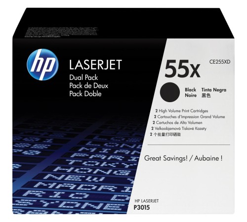 Тонер-картридж набор из 2 шт/ HP LaserJet CE255X Dual Pack Black Print Cartridge Тонер-картридж набор из 2 шт/ HP LaserJet CE255X Dual Pack Black Print Cartridge