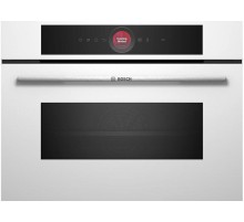 Встраиваемая электрическая духовка BOSCH Компактная духовка с микроволновой печью и 16 типами нагрева, 45.5x59.5x54.8 см, 45л, дисплей,инвертор,SoftClose и SoftOpen, Bosch Assist, белый цвет