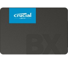 Твердотельный накопитель/ Crucial SSD BX500, 240GB, 2.5" 7mm, SATA3, 3D TLC, R/W 540/500MB/s, IOPs 84 000/90 000, TBW 80, DWPD 0.3 (12 мес.)