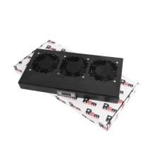 Модуль вентиляторный ЦМО Модуль вентиляторный 19" 1U, 3 вентилятора, регул. глубина 200-310 мм с контроллером, черный