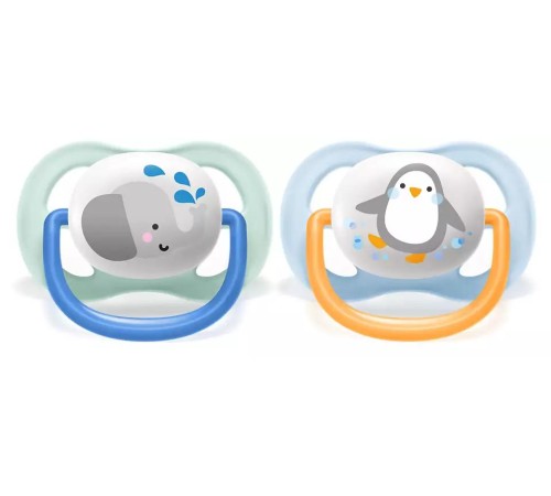 Соска-пустышка Philips Avent SCF080/05 Слон/Пингвин, 0-6 мес, 2 шт, для мальчиков Соска-пустышка Philips Avent SCF080/05 Слон/Пингвин, 0-6 мес, 2 шт, для мальчиков
