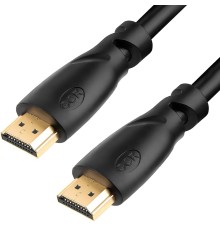 GCR Кабель 10.0m HDMI 1.4, 30/30 AWG, позолоченные контакты, FullHD, Ethernet 10.2 Гбит/с, 3D, 4K, экран, GCR-53617