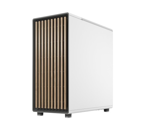Корпус ПК без блока питания/ Case Fractal Design North, Midi-Tower, 2x140mm, 2xUSB-A 3.2 + 1xUSB 3.2 Type-C ATX, mATX, mITX Wood panel, Chalk White