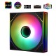 Кулер для корпуса/ Case Cooler Thermalright TL-M12-S (120x124x25mm, 4-pin PWM, ARGB, 47.6CFM, 23.2dBA, 1500RPM, Black)