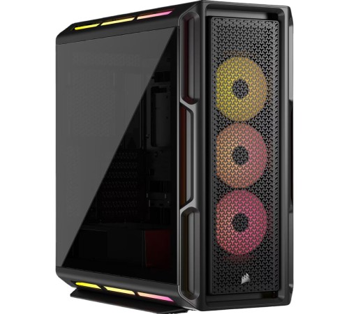Корпус без блока питания/ Case Corsair iCUE LINK 5000T LX RGB, Midi-Tower, TG, 3x120mm RGB, 4xUSB-A 3.2, 1xUSB 3.2 Type-C, E-ATX, ATX, mATX, mITX Black