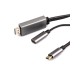 Кабель-адаптер/ Кабель-адаптер USB 3.1 Type-Cm --> HDMI A(m) 4K@60Hz, 1.8m , PD, Alum Shell,VCOM <CU423MCPD-1.8M>