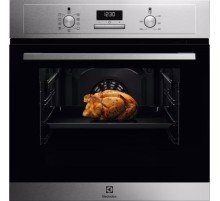 Встраиваемый духовой шкаф/ Электрический духовой шкаф с конвекцией, приготовление на пару, объем 65 л, 8 режимов, очистка каталитическая, 2 стекла в дверце, направляющие проволочные, нержавеющая сталь