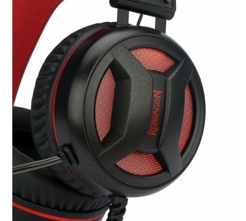 Redragon Игровая гарнитура Minos красный + черный, кабель 2 м