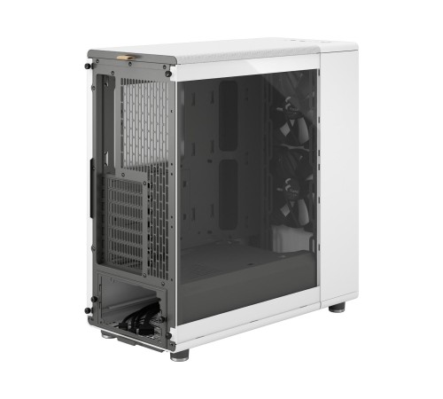 Корпус ПК без блока питания/ Case Fractal Design North TG Clear Tint, Midi-Tower, 2x140mm, 2xUSB-A 3.2 + 1xUSB 3.2 Type-C ATX, mATX, mITX Wood panel, Chalk White