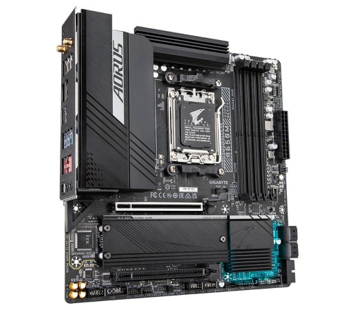 Материнская плата/ MB GIGABYTE AMD B650 sAM5, 4xDDR5(192GB), HDMI 2.1/DP, 2xPCIe 4.0x16, 1xLAN (2.5GbE), Wi-Fi, BT, 4xSATA 6Gb/s, 2xM.2, 1xUSB-C, 7xUSB 3.2, 4xUSB 2.0, mATX Материнская плата/ MB GIGABYTE AMD B650 sAM5, 4xDDR5(192GB), HDMI 2.1/DP, 2xPCIe 4.0x16, 1xLAN (2.5GbE), Wi-Fi, BT, 4xSATA 6Gb/s, 2xM.2, 1xUSB-C, 7xUSB 3.2, 4xUSB 2.0, mATX