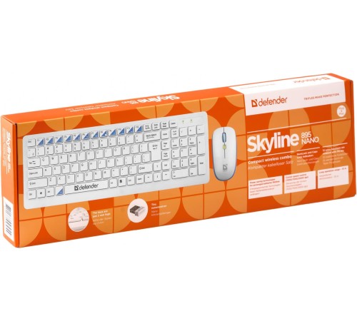 Defender Беспроводной набор Skyline 895 RU,белый,мультимедийный USB