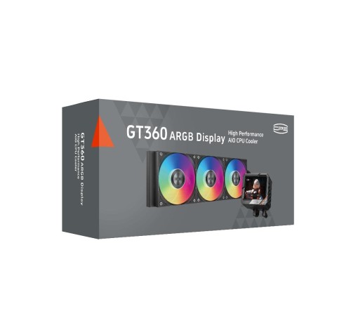 Система охлаждения/ Water Cooling System PCCooler GT360 ARGB Display BK (310W, 360mm, LED temp., Black, ARGB/ Fans: 3x120mm, 99CFM, 41.5dBA, 3000RPM/ Pump height 85mm, 15dBA, 2600RPM, Rad thickness 27mm/ S: 1851, 1700, 1200, 115X, AM5, AM4) Система охлаждения/ Water Cooling System PCCooler GT360 ARGB Display BK (310W, 360mm, LED temp., Black, ARGB/ Fans: 3x120mm, 99CFM, 41.5dBA, 3000RPM/ Pump height 85mm, 15dBA, 2600RPM, Rad thickness 27mm/ S: 1851, 1700, 1200, 115X, AM5, AM4)
