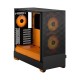 Корпус ПК без блока питания/ Case Fractal Design Pop Air RGB Orange Core TG Clear Tint, Midi-Tower, 3x120mm RGB, 2xUSB-A 3.2 ATX, mATX, mITX Black/Orange