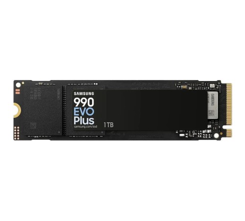 Твердотельные накопители/ Samsung SSD 990 EVO Plus, 1000GB, M.2(22x80mm), NVMe 2.0, NVMe 2.0, PCIe 4.0 x4, V-NAND TLC, R/W 7150/6300MB/s, IOPs 850 000/1 350 000, TBW 600, DWPD 0.3 (12 мес.) Твердотельные накопители/ Samsung SSD 990 EVO Plus, 1000GB, M.2(22x80mm), NVMe 2.0, NVMe 2.0, PCIe 4.0 x4, V-NAND TLC, R/W 7150/6300MB/s, IOPs 850 000/1 350 000, TBW 600, DWPD 0.3 (12 мес.)