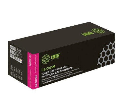 -/ Картридж лазерный Cactus CS-C055M 055 M пурпурный (2100стр.) для Canon LBP663Cdw, LBP664Cx, MF746Cx,