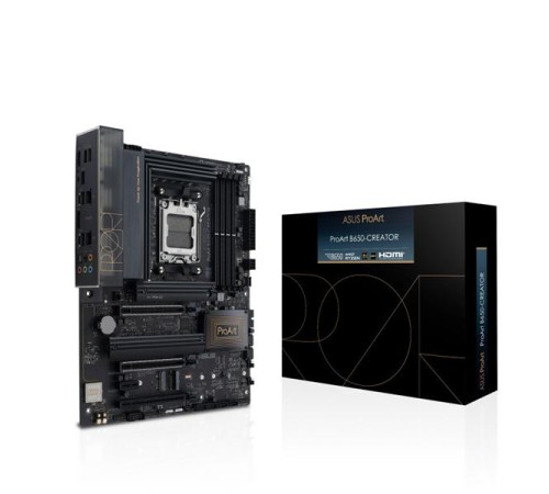Материнская плата ASUS PROART B650-CREATOR, AM5, B650, 4*DDR5, 4*SATA, 3*M.2, 4*USB 3.2, 2*USB 2.0, Type-C, 3*PCIx16, 1*PCIx1, DP+HDMI, ATX; 90MB1C40-M0EAY0