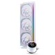 Система жидкостного охлаждения/ Water Cooling System JONSBO TH-360 White (300W, 360mm, LED temp., White, ARGB/ Fans: 3x120mm, 62.4CFM, 37.3dBA, 2400RPM/ Pump height 72mm, 30dBA, 2400RPM, Rad thickness 27mm/ S: 1851, 1700, 1200, 115X, AM5, AM4)