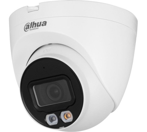 Уличная купольная IP-видеокамера Full-color с ИИ, 8Мп; 1/2.7 CMOS; объектив 2.8мм; WDR(120дБ); чувствительность 0.008лк@F1.6 сжатие: H.265+ H.265 H.264+ H.264 MJPEG; 2 потока до 8Мп@20/с; видеоаналитика: SMD Plus (Умная детекция движения) охрана периметра