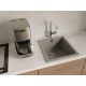 Кухонная мойка RIVELATO RIVELATO Мойка BERKANA 35 1-чаш 415*455, монтаж: универсальный, материал: кварц, цвет серый металлик