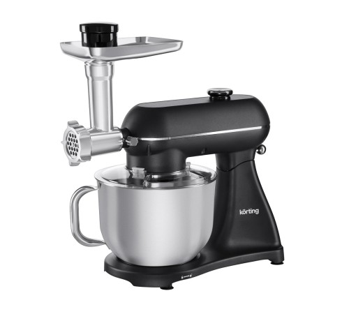 Кухонная машина KORTING/ Кухонная машина KORTING, мощность 1500 Вт, 5 насадок, объем чаши 6.5 л, сенсорный дисплей/механическое управление, планетарное вращение, 11 скоростей, турборежим, импульсный режим, таймер, насадка для смешивания/крюк для теста/вен