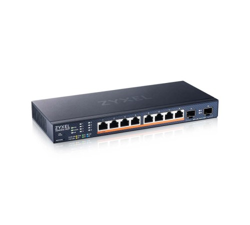 Коммутатор/ Multigigabit Smart L3 Lite switch Zyxel NebulaFlex XMG1915-10EP, 8xRJ-45: 1/2.5G PoE++, 2xSFP+, silent (no fan), PoE budget 130 W