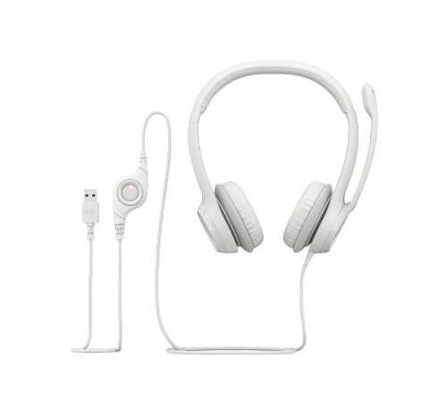 Гарнитура/ Headset Logitech H390  USB White