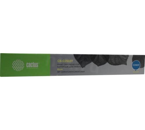 -/ Картридж лазерный Cactus CS-C2503Y 841926 желтый (9500стр.) для Ricoh Aficio MP C2003SP/MP C2004ASP/