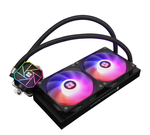 Система жидкостного охлаждения/ Water Cooling System Thermalright Aqua Elite 240 V3 (240mm, Black, ARGB/ Fans: 2x120mm, 66.17CFM, 25.6dBA, 1500RPM/ Pump height 53mm, 23dBA, 3300RPM, Rad thickness 27mm/ S: 1700, 1200, 20XX, 115X, AM5, AM4) Система жидкостного охлаждения/ Water Cooling System Thermalright Aqua Elite 240 V3 (240mm, Black, ARGB/ Fans: 2x120mm, 66.17CFM, 25.6dBA, 1500RPM/ Pump height 53mm, 23dBA, 3300RPM, Rad thickness 27mm/ S: 1700, 1200, 20XX, 115X, AM5, AM4)