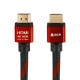 Greenconnect Кабель 0.5m HDMI версия 2.0, HDR 4:2:2, Ultra HD, 4K 60 fps 60Hz/5K*30Hz, 3D, AUDIO, 18.0 Гбит/с, 28/28 AWG, OD7.3mm, тройной экран, BICOLOR нейлон, AL корпус красный, GCR-51488