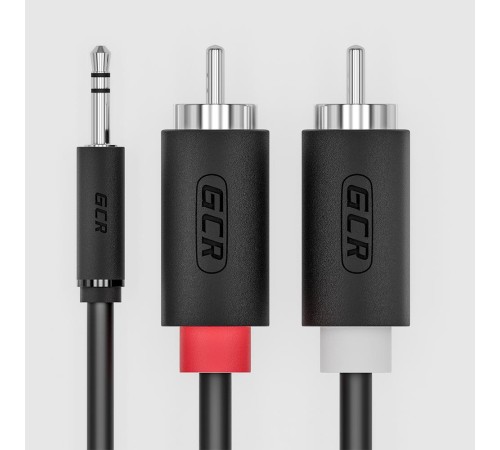 Greenconnect Кабель-переходник аудио 20.0m jack 3,5mm / 2 х RCA , черный, M/M, GCR-51731 Greenconnect Кабель-переходник аудио 20.0m jack 3,5mm / 2 х RCA , черный, M/M, GCR-51731