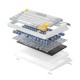 Клавиатура механическая проводная Dareu A81 White-Yellow (белый/серый/желтый), 81 клавиша, switch Dream (linear)