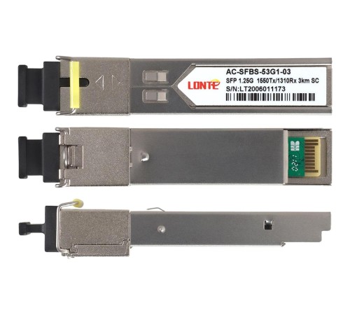 Трансивер/ SFP WDM module, 1.25G, 1550Tx/1310Rx, 3KM, DDM, SC Трансивер/ SFP WDM module, 1.25G, 1550Tx/1310Rx, 3KM, DDM, SC